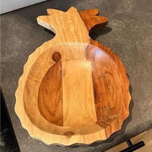 Wooden Pineapple Decor bowl or serving bowl